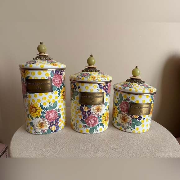MacKenzie-Childs Other - Mackenzie-Childs Retired NWT Buttercup Canister Set Small,Medium,Large 💕